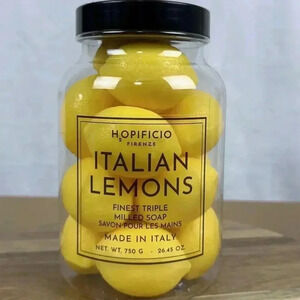 HOPIFICIO Italian Lemons Finest Triple Milled Lemon Shaped Soaps 26.45 Oz NWT
